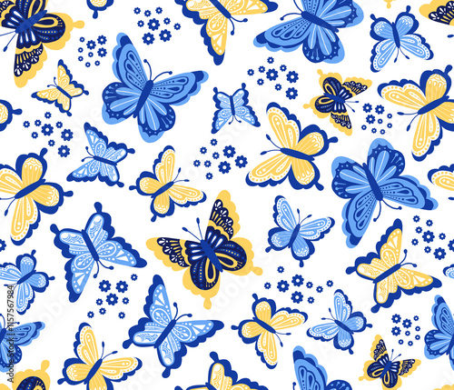 Happy Spring Butterflies Yellow