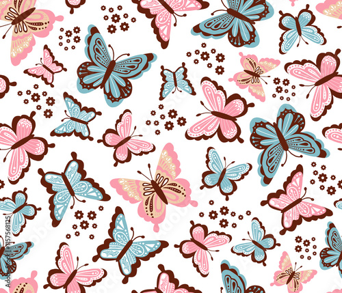 Happy Spring Butterflies Blush Pink
