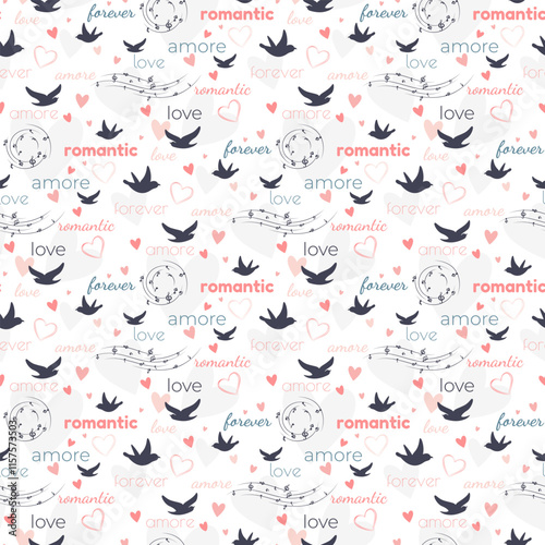 romantic seamless pattern