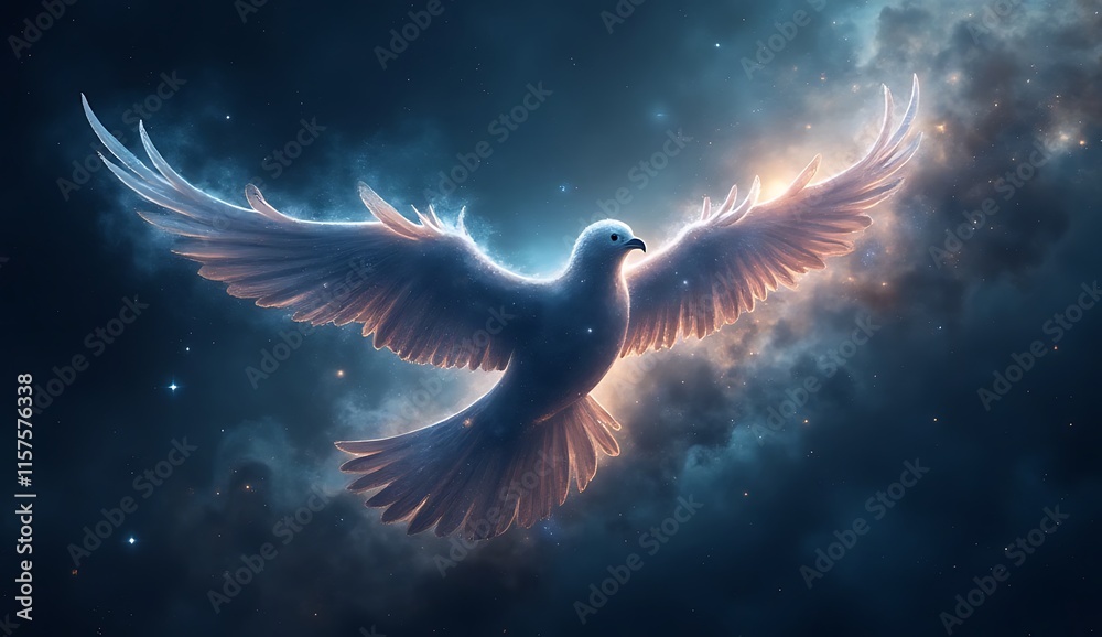 Fototapeta premium background with stars and clouds