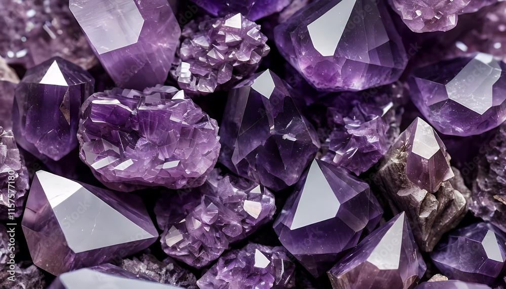 Amethyst Crystals: A Luxurious Deep Purple Gemstone Cluster