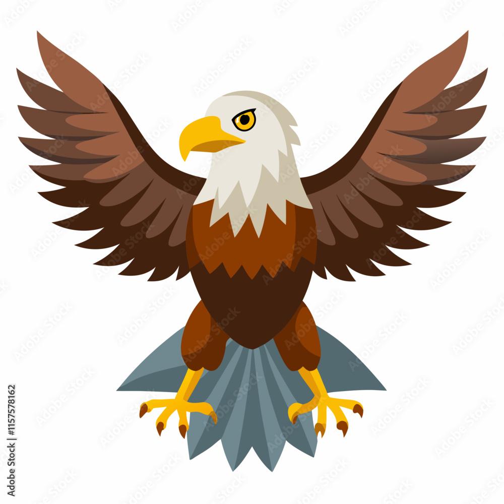 Obraz premium eagle with red ribbon