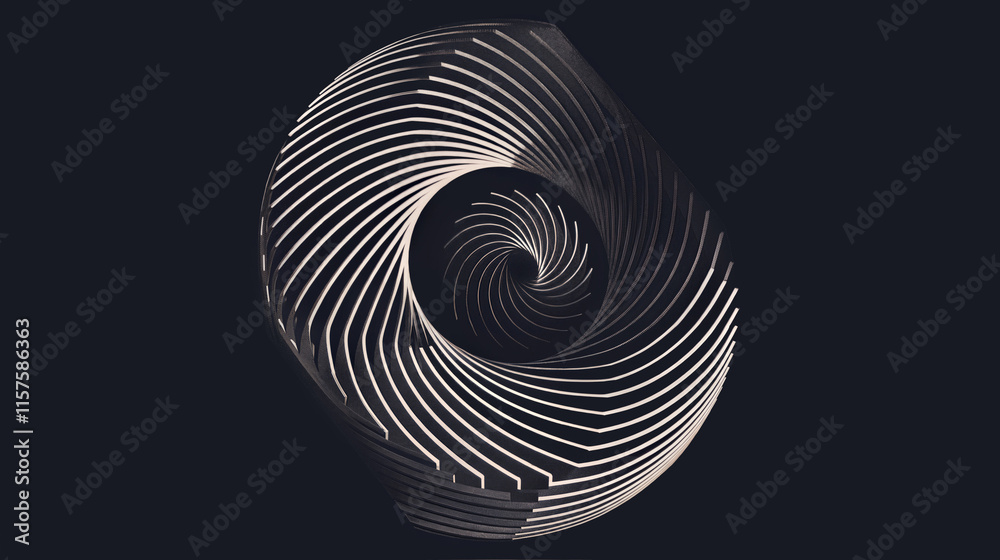 Abstract Spiral Shapes , Thin Lines on Dark Background Abstract Spiral Shapes , Thin Lines on Dark Background