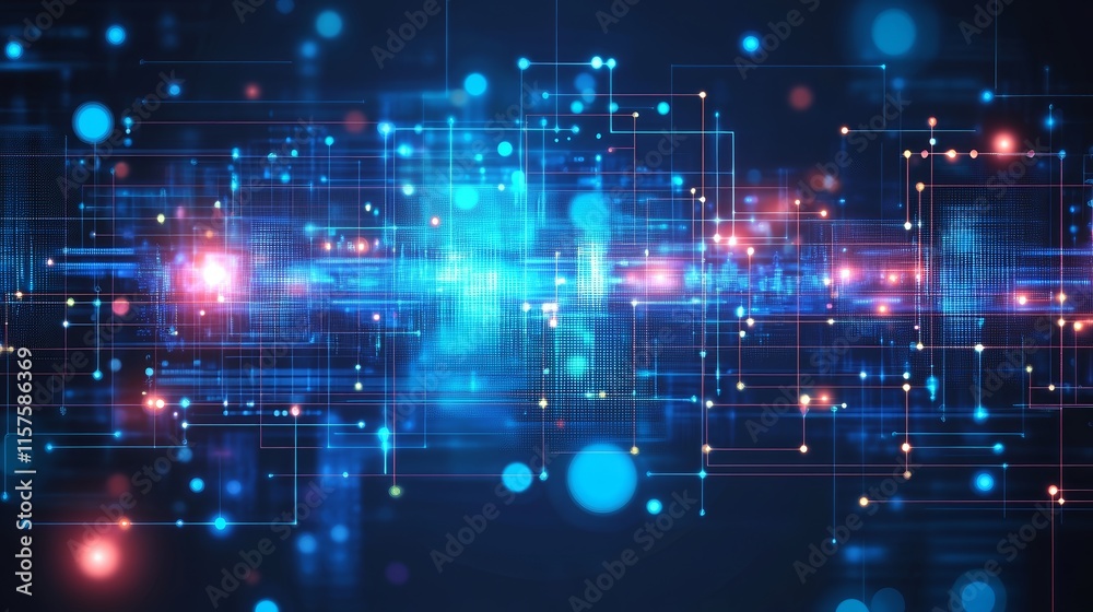 Naklejka premium Abstract digital network connection background