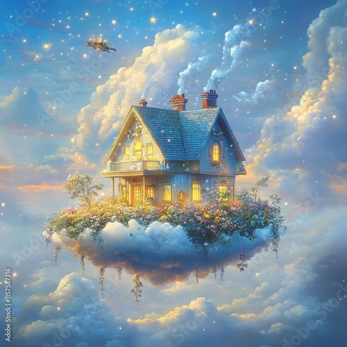 Cloud Cottage A Dreamy Floating House in the Sky photo