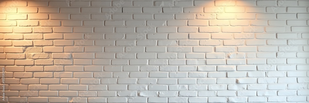 White Brick Wall: Softly Lit Minimalist Texture White Brick Wall: Softly Lit Minimalist Texture