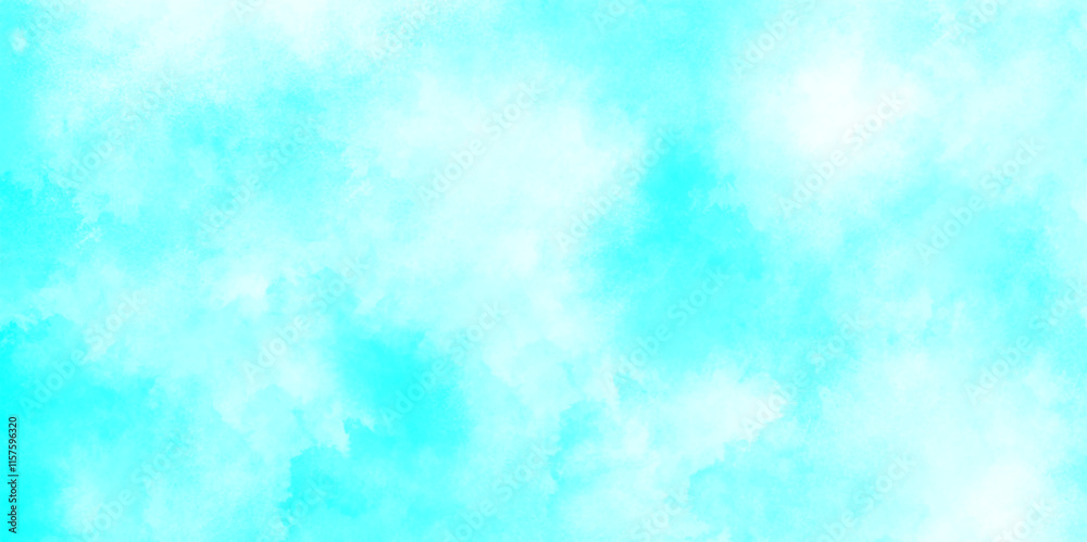 Fototapeta premium abstract modern clean and bright background with soft colors, abstract white and blue watercolor texture hand beautiful drawn vector design, blue sky with white cloud. 