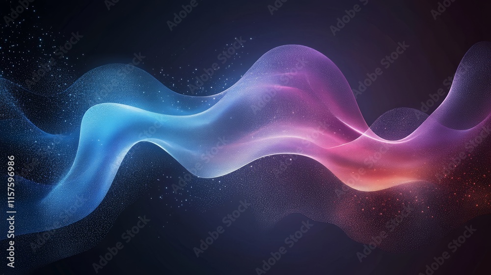 Fototapeta premium Glowing abstract wave design. Perfect for backgrounds or digital art.
