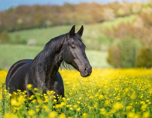 Zwischen Blumen auf einer Wiese