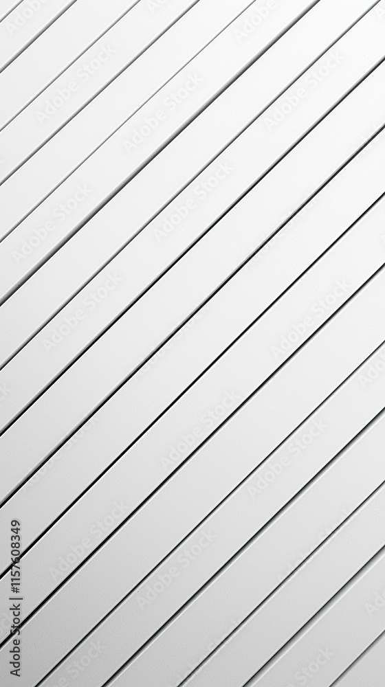 Fototapeta premium Lines of smooth white paneling create a clean, modern aesthetic in interior design