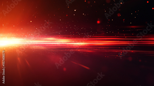 futuristic abstract background with gold bokeh lights. ai generated