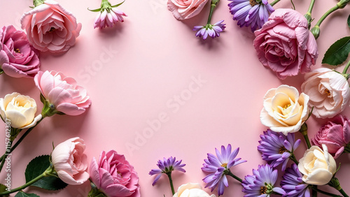 Wallpaper Mural Elegant Spring Floral Arrangement for International Women's Day Greeting Card: Pastel Blooms on Soft Background Torontodigital.ca