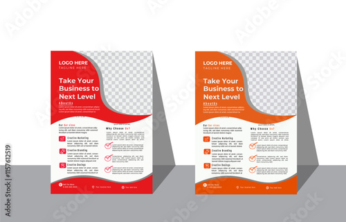 Flyer Layout with Colorful Accents