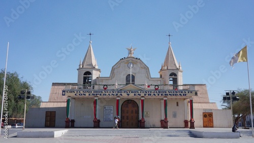 Old Church in La Tirana, Pozo Almonte, Tarapaca, Iquique, Chile. 