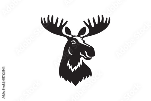 simple black an white abercrombie animal vector silhouette isolated on a white background