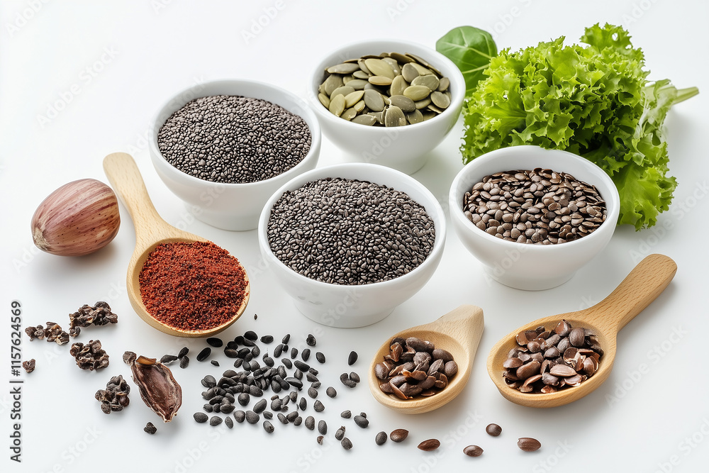 Fresh and Nutritious Healthy Food Variety Isolated on White Background Fresh and Nutritious Healthy Food Variety Isolated on White Background