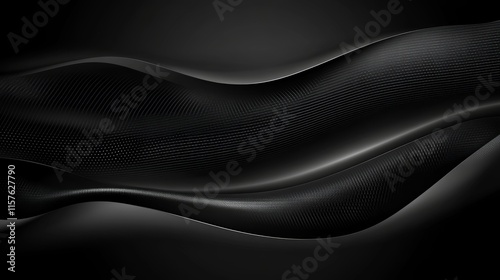 Abstract black wave background texture