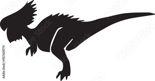 Dinosaur silhouette vector EPS