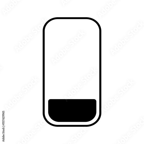 Low battery icon Vertical vector illustration