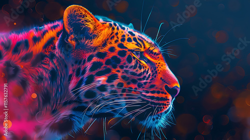 creative tiger design in abstract pastel colors with soft geometric shapes and vibrant animal art wallpaper
 photo