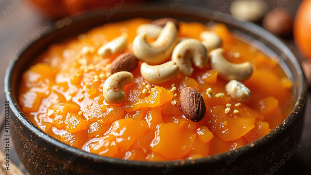Gajar ka Halwa: Traditional Indian Carrot Pudding with Nuts - Perfect for Menus, Food Blogs, and Cultural Events Gajar ka Halwa: Traditional Indian Carrot Pudding with Nuts - Perfect for Menus, Food Blogs, and Cultural Events