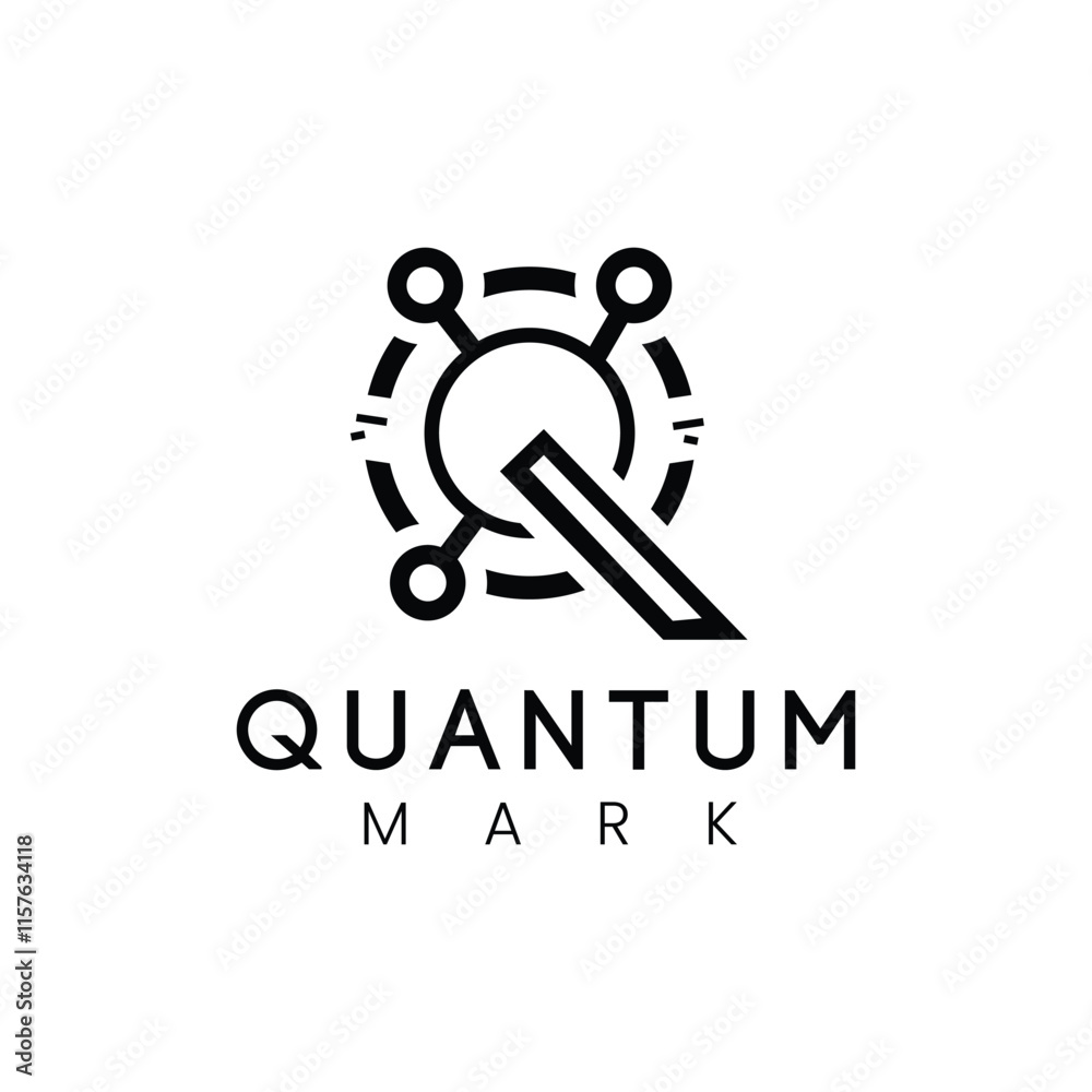 Quantum Mark Technology Logo Vector Design Template Quantum Mark Technology Logo Vector Design Template