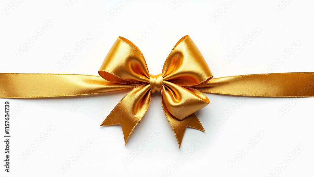 Luxurious Gold Satin Bow with Stripe: Perfect for Holiday Gift Packaging, Greeting Cards, and Festive Marketing Luxurious Gold Satin Bow with Stripe: Perfect for Holiday Gift Packaging, Greeting Cards, and Festive Marketing