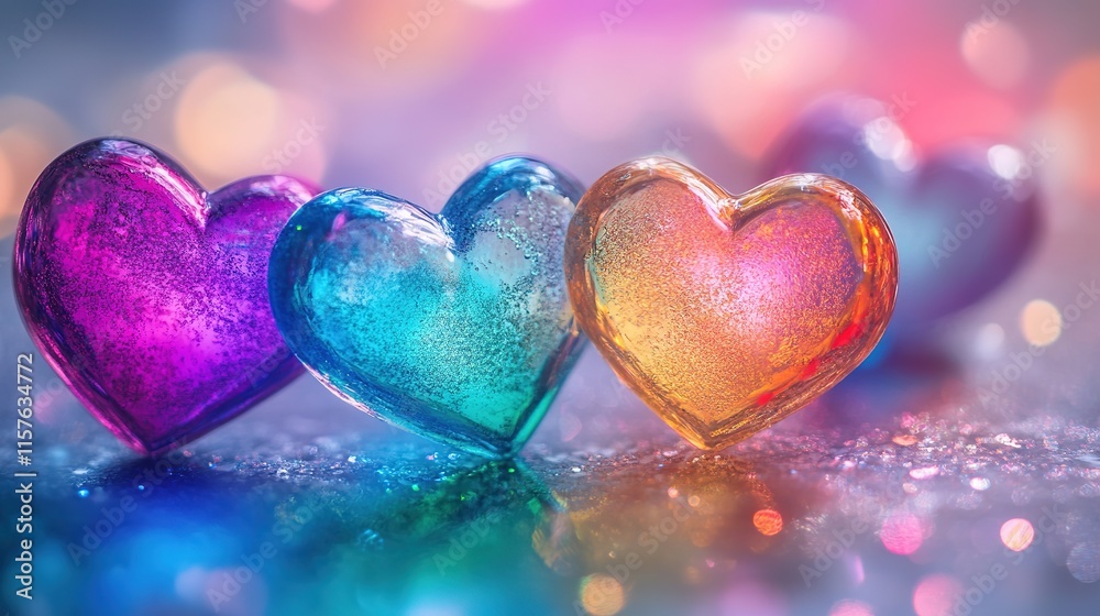 Fototapeta premium Heart shaped bokeh
