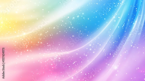 Abstract pastel holographic blurred grainy gradient banner background texture. 