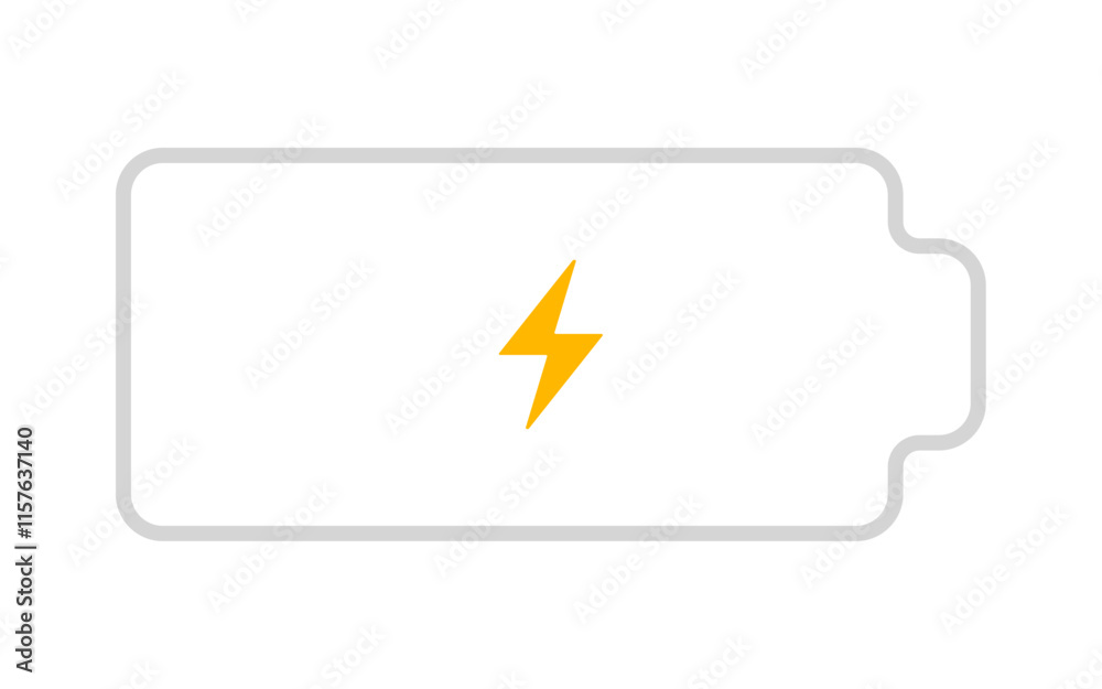 battery Charge icon Horizontal vector illustration