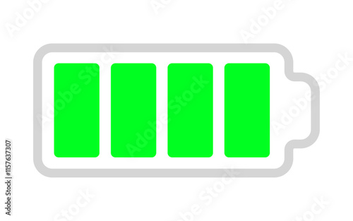 battery icon Horizontal vector illustration