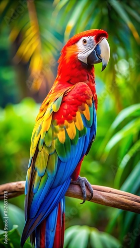 A colorful parrot nature background photo