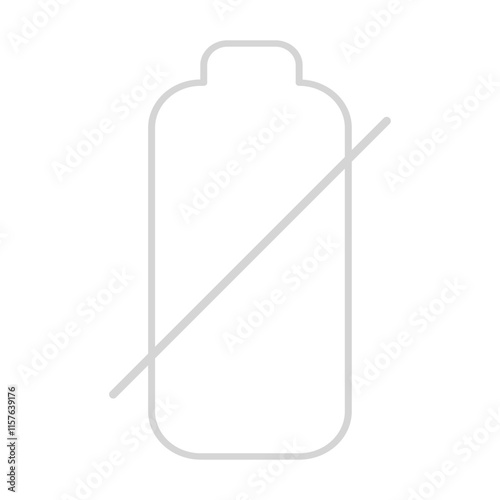 Battery dead icon Vertical vector illustration