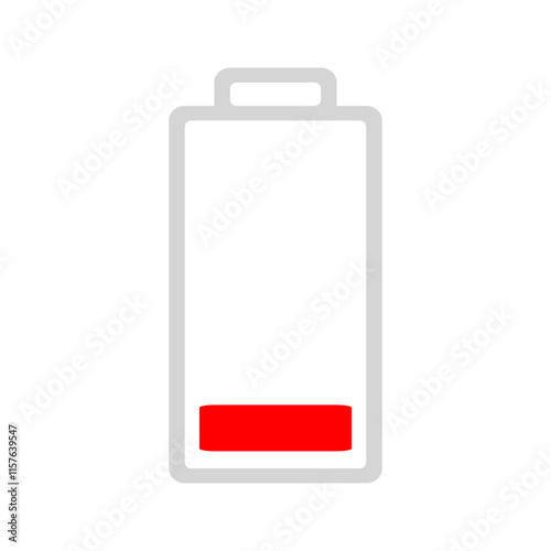 Low battery icon Vertical vector illustration