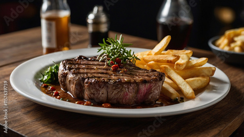 lamb chops on a wooden table