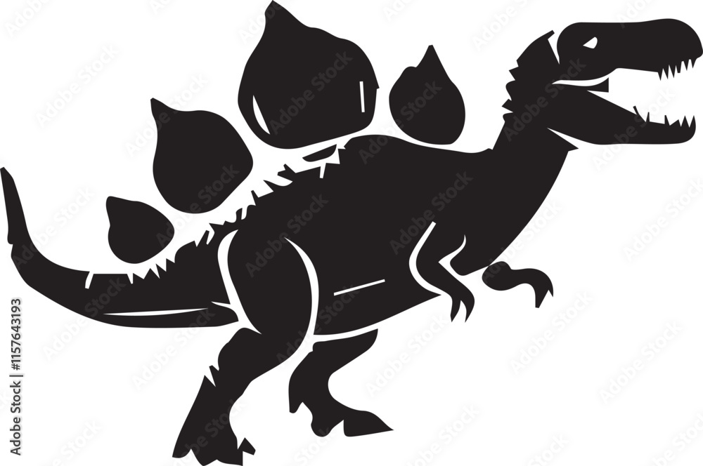 Fototapeta premium Dinosaur silhouette vector EPS