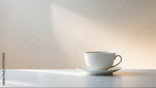 Wallpaper Mural there is a white cup and saucer on a table Torontodigital.ca