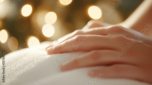 Wallpaper Mural Massage scene in luxurious room with woman lying on a massage table Torontodigital.ca