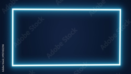 Neon blue light frame background 8k