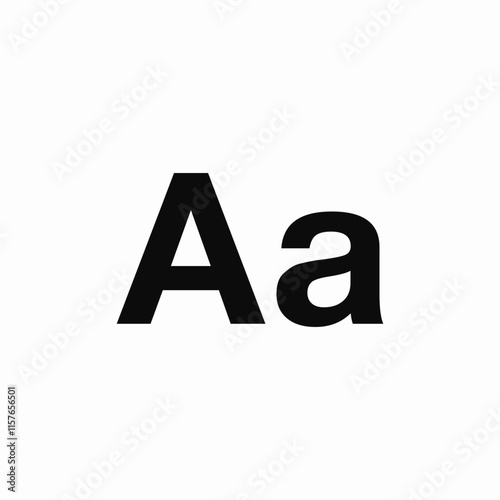 capital small letters icon sign vector