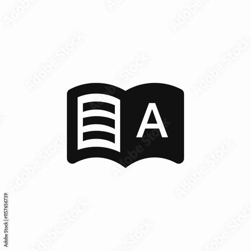 dictionary book icon sign vector