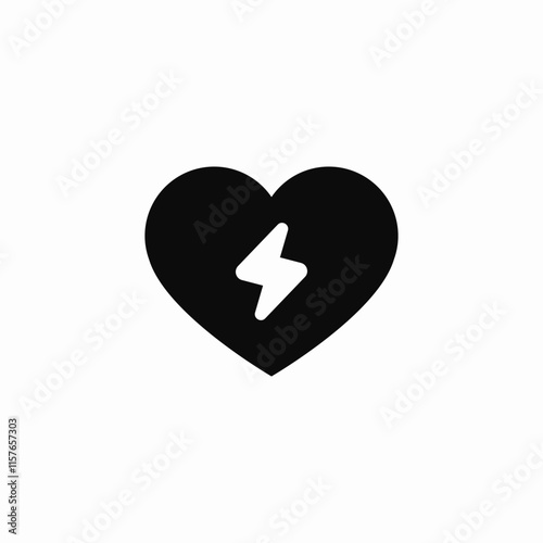 heart beat energy icon sign vector