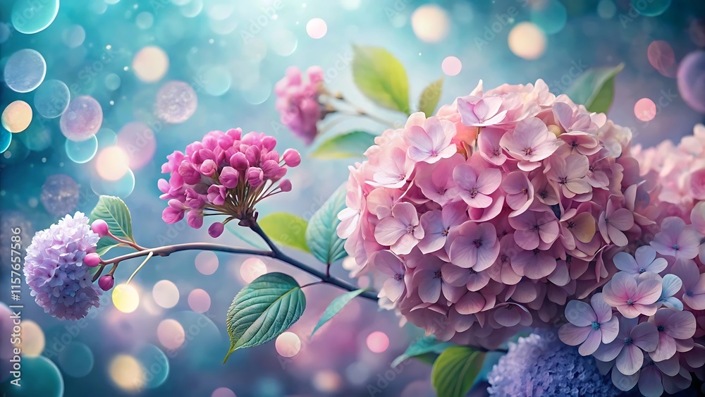 Fototapeta premium pink and white flowers