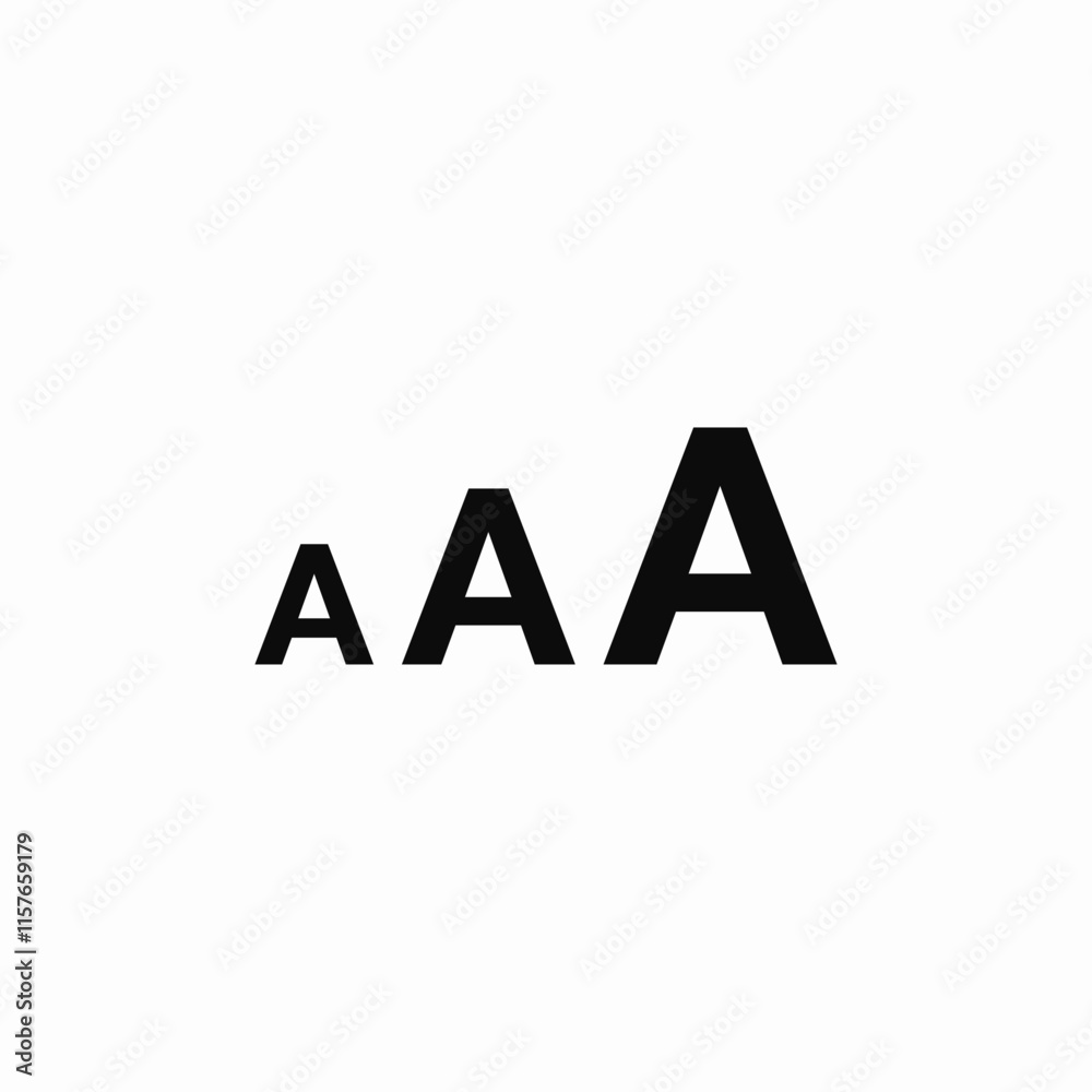 text letter size icon sign vector text letter size icon sign vector
