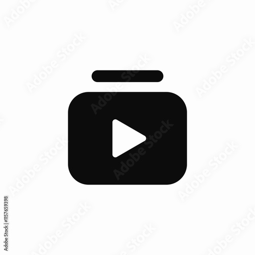 video playlist icon sign vector