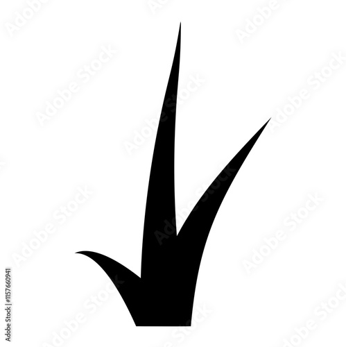 Vector grass silhouette. Decorative design elements