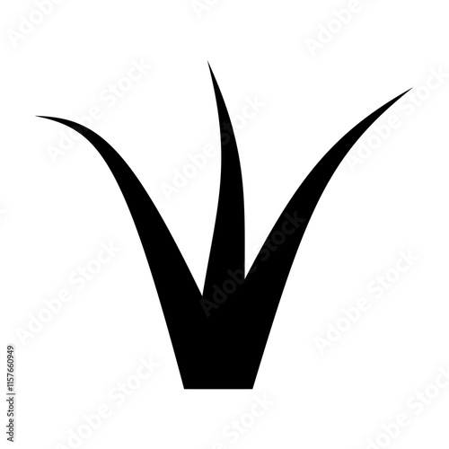 Vector grass silhouette. Decorative design elements