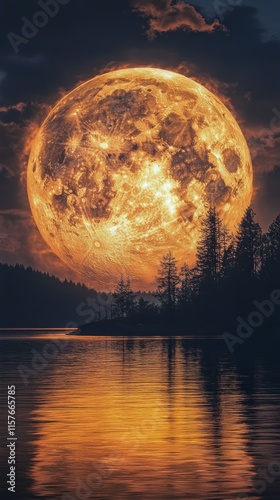 Glowing sun sets over a rocky river in a breathtaking landscape during twilight hours