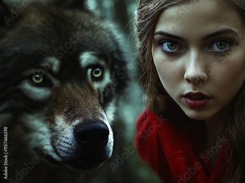 Little Red Riding Hood with the Wolf