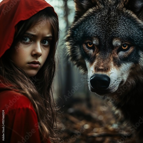 Little Red Riding Hood with the Wolf
